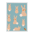 Fluffy bunnies Wooden Framed Fine Art Matte Poster