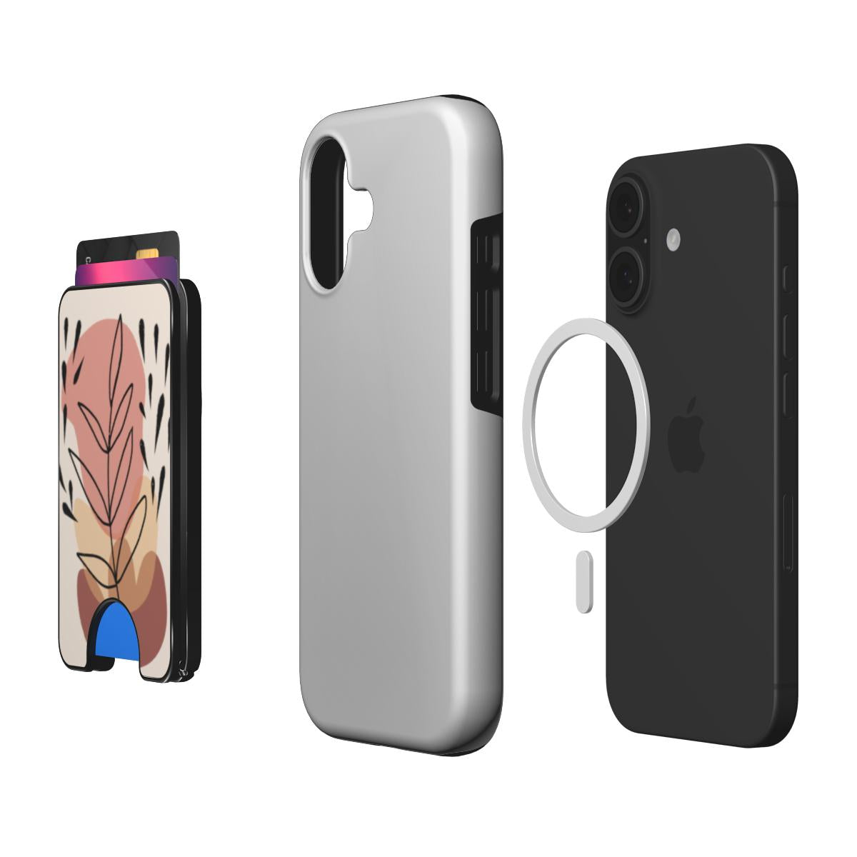 Floral minimalism Magnetic wallet