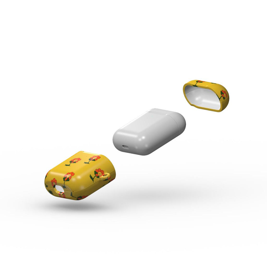 Crazy Flower Cuphead Apple AirPods Tough Case