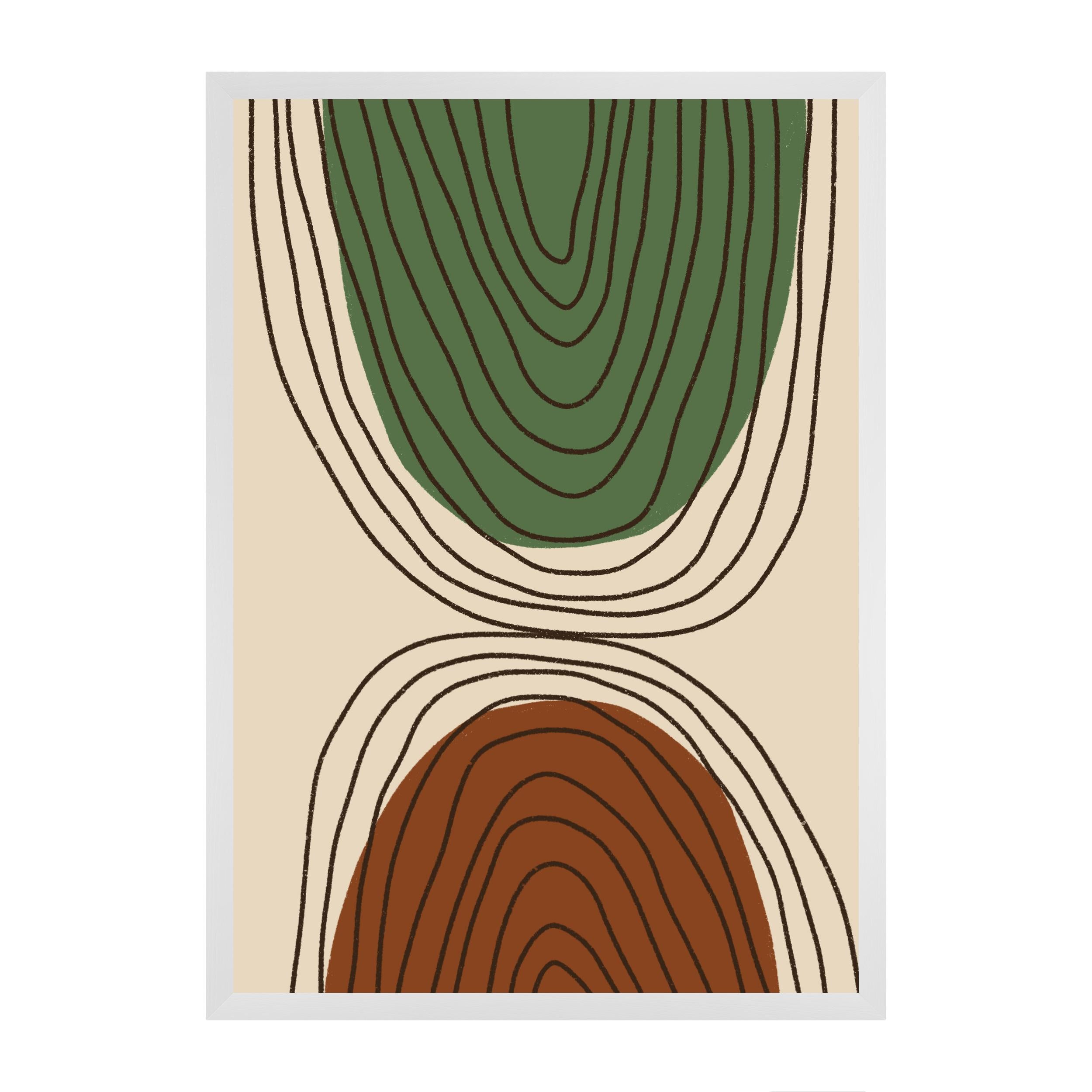 Abstract Elements Wooden Framed Fine Art Matte Poster