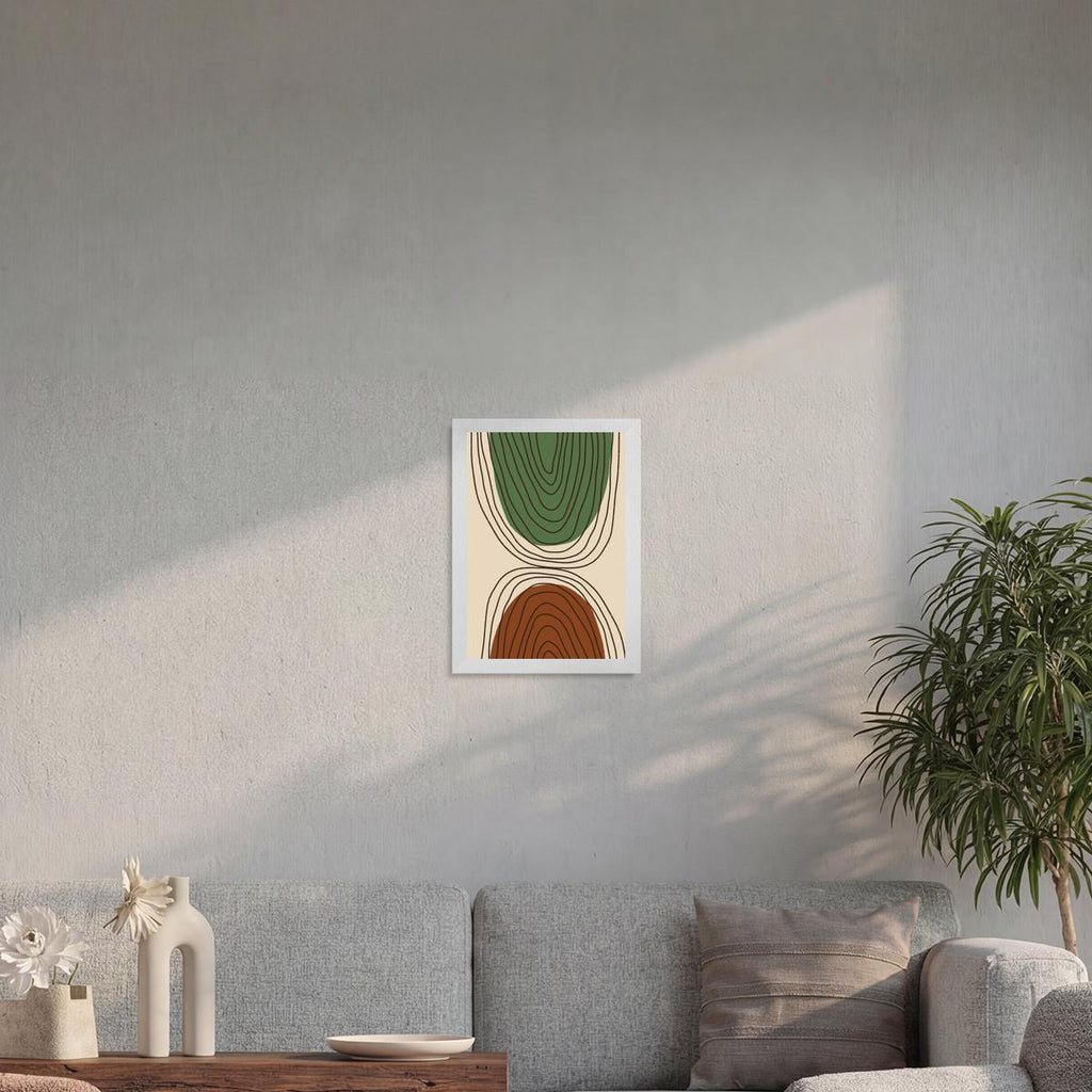 Abstract Elements Wooden Framed Fine Art Matte Poster