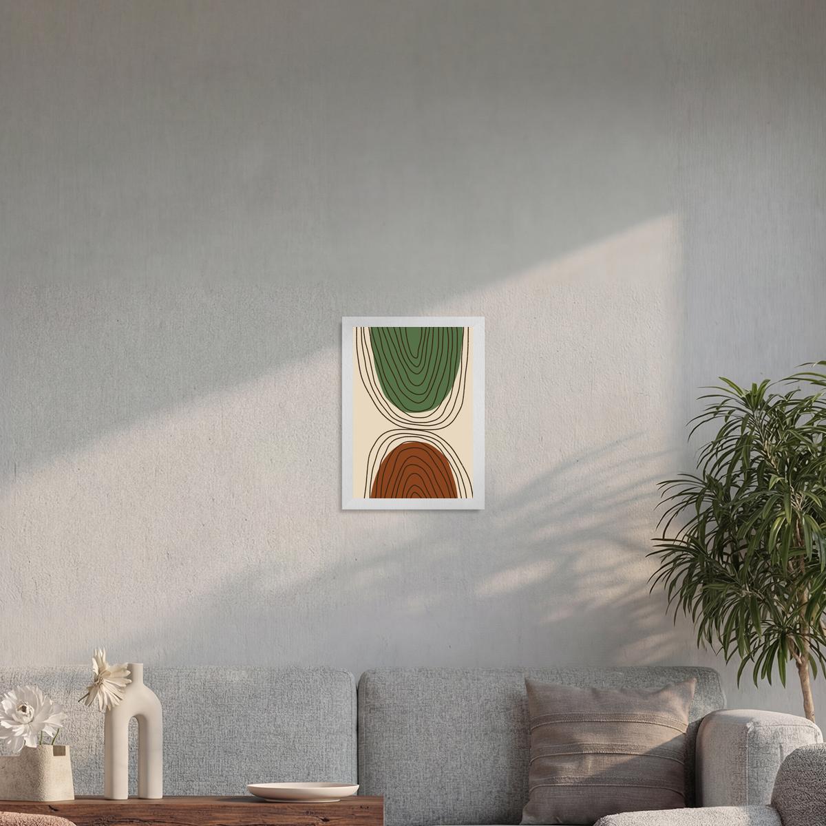 Abstract Elements Wooden Framed Fine Art Matte Poster