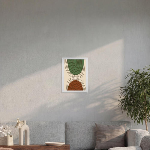 Abstract Elements Wooden Framed Fine Art Matte Poster