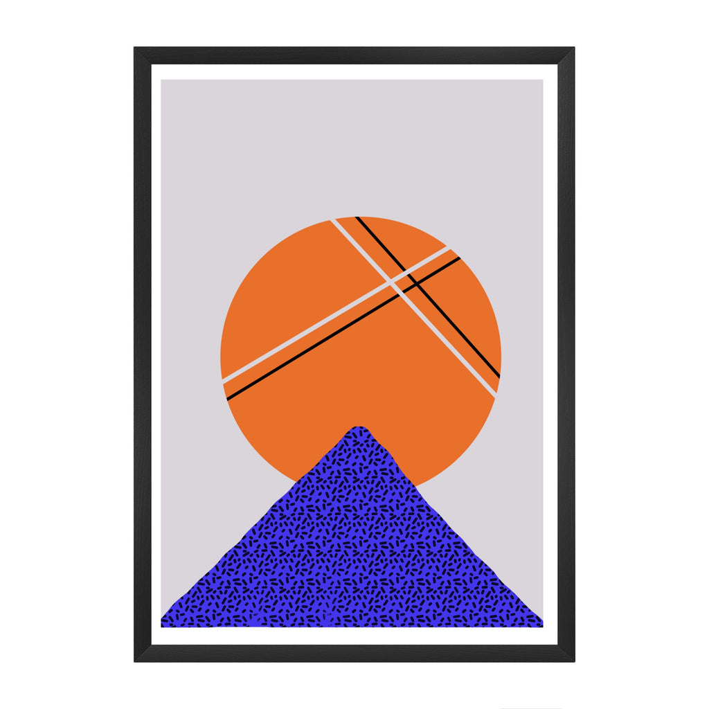 Abstract Geometry Wooden Framed Fine Art Matte Poster