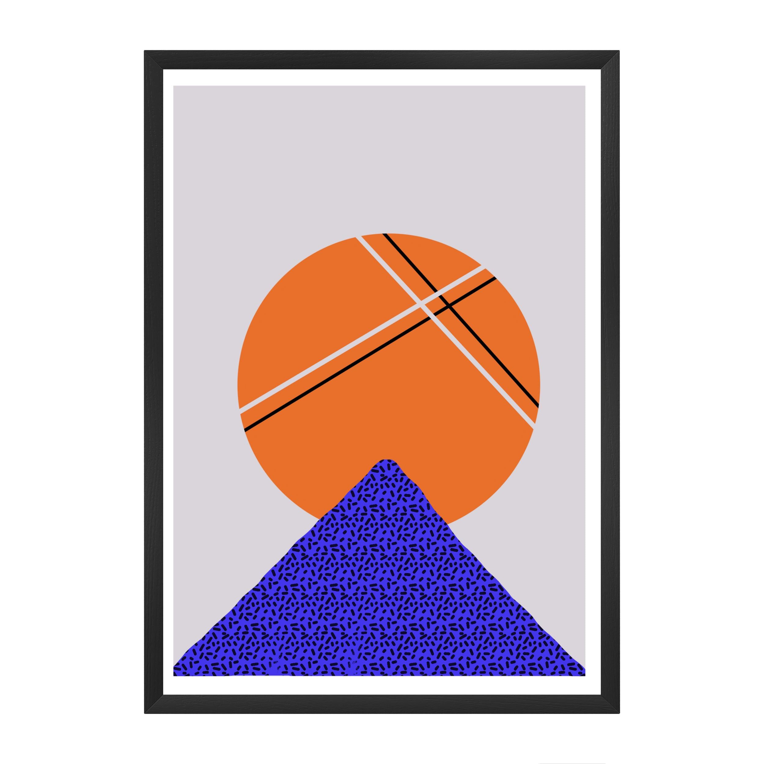 Abstract Geometry Wooden Framed Fine Art Matte Poster