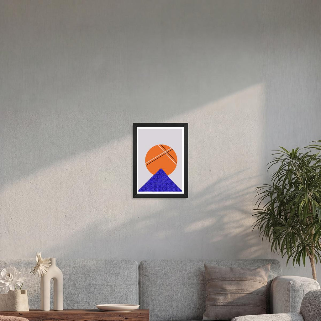 Abstract Geometry Wooden Framed Fine Art Matte Poster