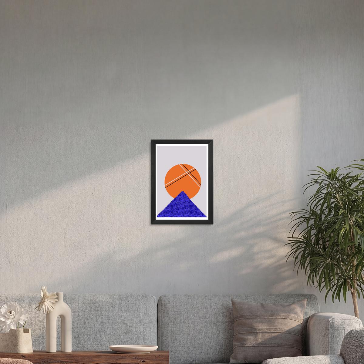 Abstract Geometry Wooden Framed Fine Art Matte Poster