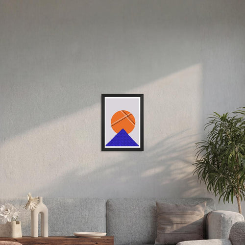 Abstract Geometry Wooden Framed Fine Art Matte Poster