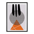 Abstract Geometry Wooden Framed Premium Semi-Glossy Poster