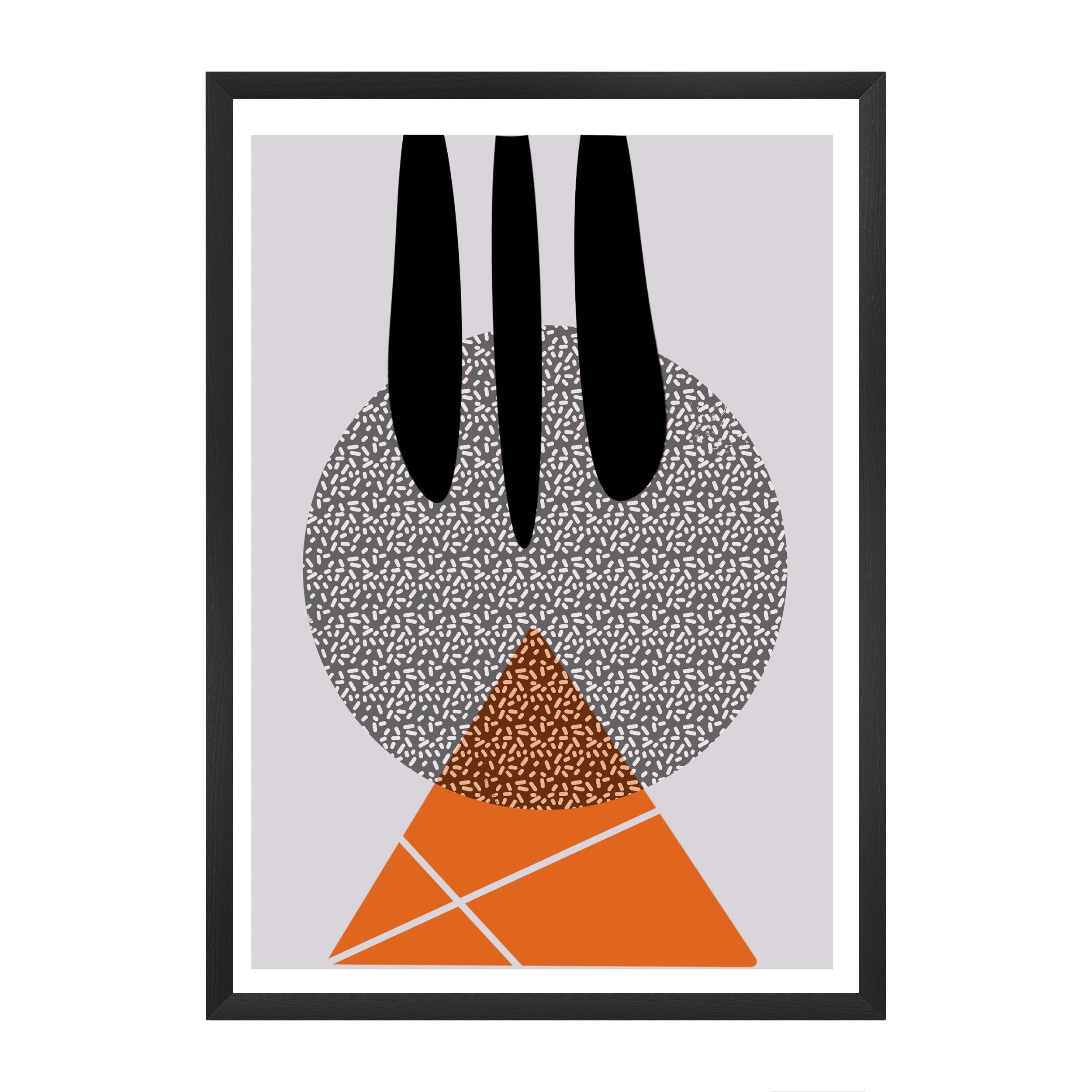Abstract Geometry Wooden Framed Premium Semi-Glossy Poster