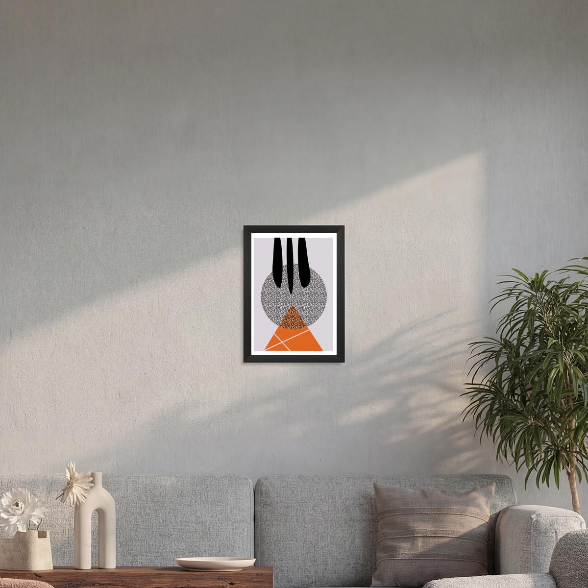 Abstract Geometry Wooden Framed Premium Semi-Glossy Poster